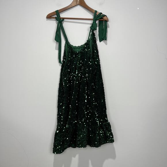 New Free People Nova Convertible Sequin Mini Dress Size L - Picture 6 of 8